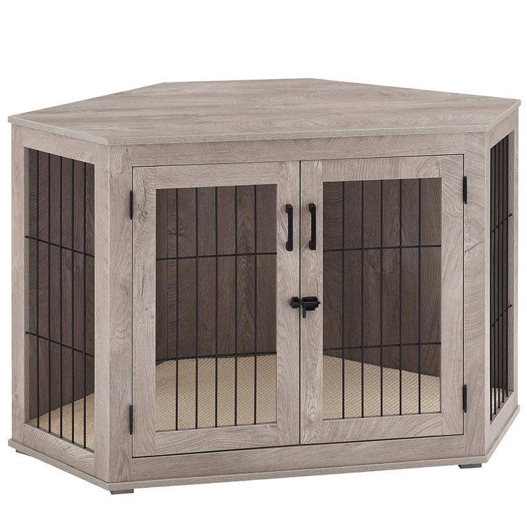 Archie Oscar Dereham Furniture Corner Dog Crate With Cushion